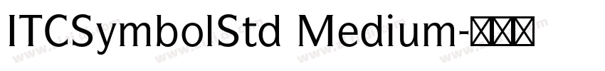ITCSymbolStd Medium字体转换